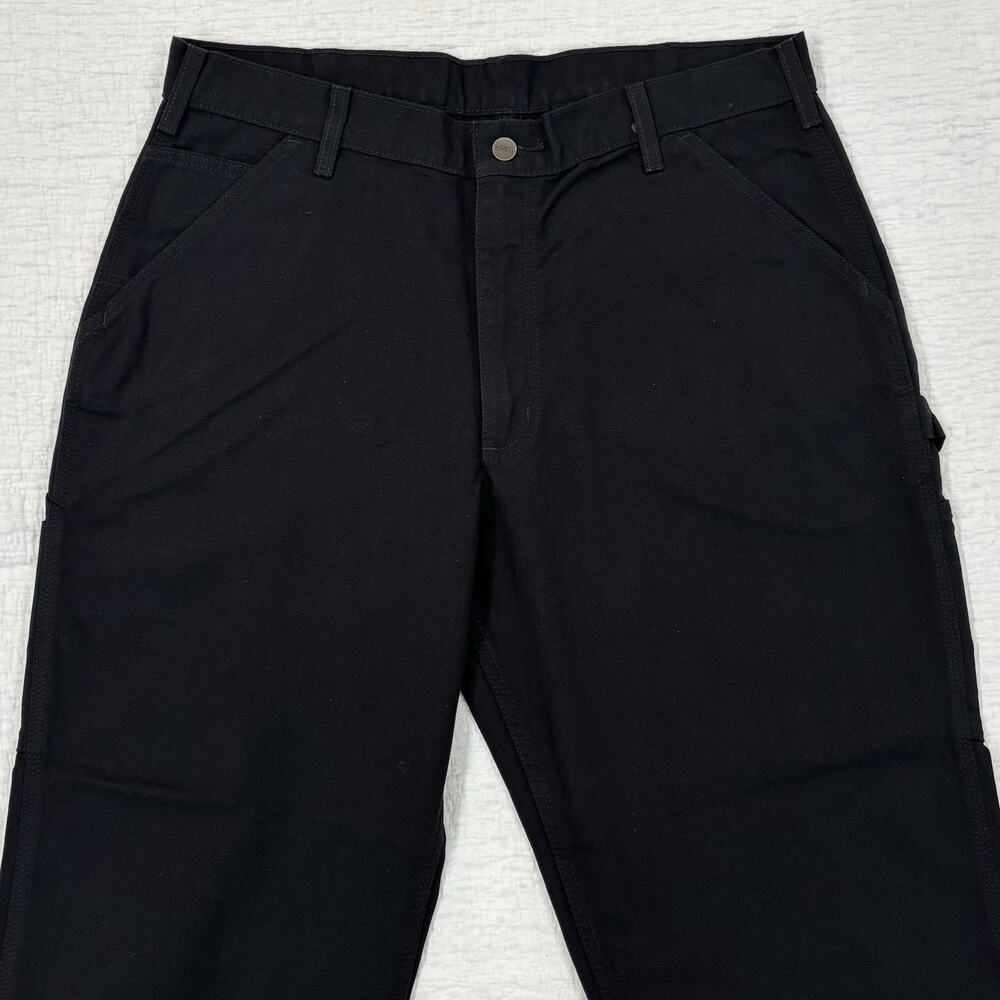 Carhartt Duck Carpenter Pants Men Size 36x30 B11-BLK Original Loose Fit